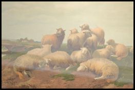 After Thomas Sidney Cooper R.A., British 1803-1902, ' A group of sheep ', signed and dated 1872,