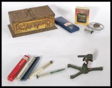 A vintage collection of jaguar dealership training pens , Parker , Sheaffer , Ronson and a Jaguar