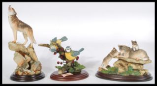 A collection of three collectable composite diorama's by Country Artists to include two modelled