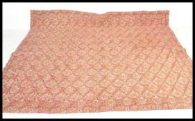 A stunning large double eiderdown throw / bed cover / duvet dating to the mid 20th Century having