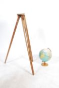A vintage retro 20th century Lindsell tailors dummy along with a surveyors tripod stand and a