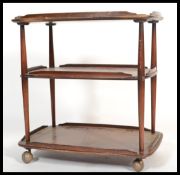 Errol - A 1970's retro vintage beech and elm wood butlers / service / tea trolley having the three