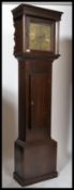 A 19th century longcase clock having oak trunk and