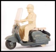 RARE METTOY PLASTIC MOPED & RIDER FRICTION POWERED