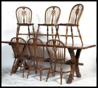 An exceptional Brights of Nettlebed large oak refectory style dining table in the 17th Century