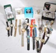 A collection of gents watches some in cases to inc