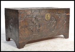 A mid century, circa 1950's camphor wood Chinese t