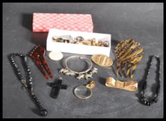 A group of vintage jewellery dating from the 19th to early 20th century to include , faux