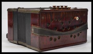 A vintage 20th century squeeze box accordion by Su