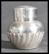 A Victorian silver hallmarked tea caddy by Thomas Bradbury And Sons (Joseph Bradbury) bearing