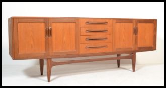 A good retro mid century / 1970's long and low G plan ' Fresco ' teak credenza sideboard enclosed by