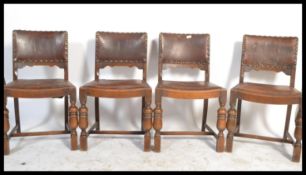 A set of four 20th Century Art Deco dining chairs,
