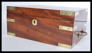 An 18th century Georgian brass bound mahogany camp