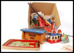ASSORTMENT OF DIECAST AND PLASTIC CARS ALONG WITH OTHER TOYS