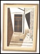 A framed oil on canvas painting picture by Brenda Munson ( British 20th century ), titled ' A Door