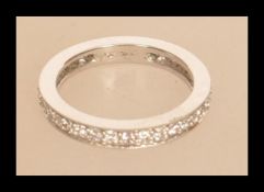 An 18ct white gold diamond full eternity ring set with approx 2cts of diamonds. Size L weighs 3.6
