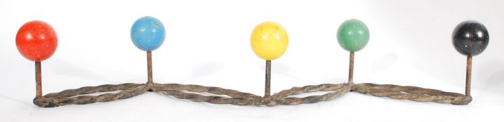 A vintage retro 20th century Sputnik Atomic set of coat hooks of unusual large form with large