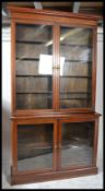 A large Victorian 19th century mahogany double sec