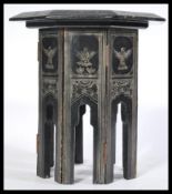 A 19th century miniature Indian / Middle Eastern Binaris / Tabouret occasional table being