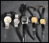 A group of vintage watches to include a Seiko SQ . Charles Raymond , Plaza Geneve , Sekonda
