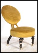 A 19th century Victorian ladies nursing chair Aest