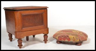 A Victorian 19th century mahogany step commode hav