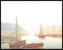 Freeman. Oil on canvas painting of Bristol Suspens