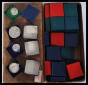 A collection of vintage 20th century unused blank sports medals for various sports. All appearing