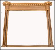 A 19th century gilt wood overmantel mirror of larg
