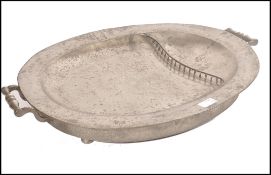 A 19th century Victorian hot water large meat plat