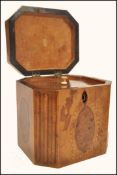 An 18th century Georgian walnut tea caddy having y