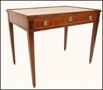 A late 18th century Italian mahogany and marquetry