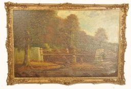 George Harris (British, 1855-1936) An oil on canva