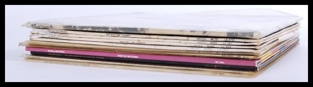 The Rolling Stones Vinyl Records - A collection of long play LP record albums by the Rolling