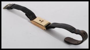 A vintage 20th century 9ct gold cased rectangular digital wrist watch, import mark for Glasgow , the