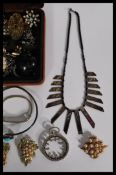A collection of vintage 20th century costume jewel