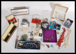 A collection of costume jewellery to include Swaro