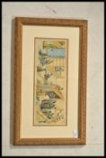 An early 20th century French framed and glazed hand coloured print plate depicting a Japanese