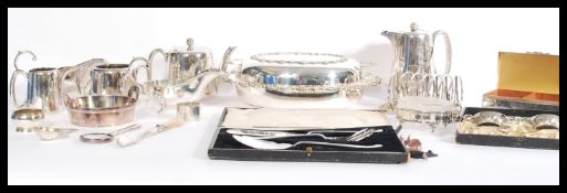 A large collection of silver plated wares to inclu