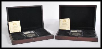 Two Silver Dollars - Two US Silver Morgan Dollar c