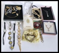 A collection of vintage costume jewellery to inclu