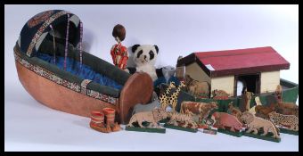 A mixed lot of vintage toys to include a wooden No