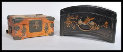 Two vintage 20th century Oriental Chinese boxes to