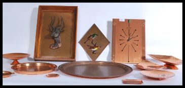 A collection of copper wares dating from the early