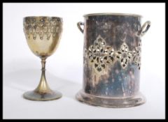 A  vintage early 20th Century twin handled silver