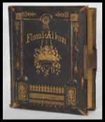 A 19th century Victorian Floral Album musical photograph album containing various period