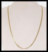A hallmarked 9ct gold curb link necklace chain with lobster claw clasp. Weighs 10.9 grams measures