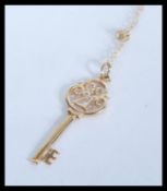 A hallmarked 9ct gold pendant necklace the pendant