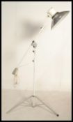 A large vintage retro floor standing Photax Interfit cantilever photographic lamp on a large