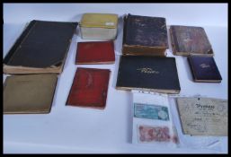 A collection of ephemera and effects dating from the 19th century to include photographs ,